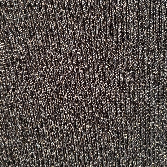 NWOT Shimmery Silver Long Sleeve Top - Picture 3 of 5